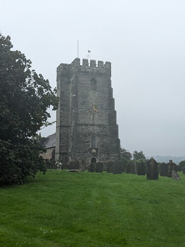 High quality image of a church and some gravestones