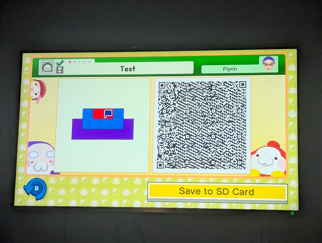 Shows a QR code and basic pedestal for players to climb in Pullblox World